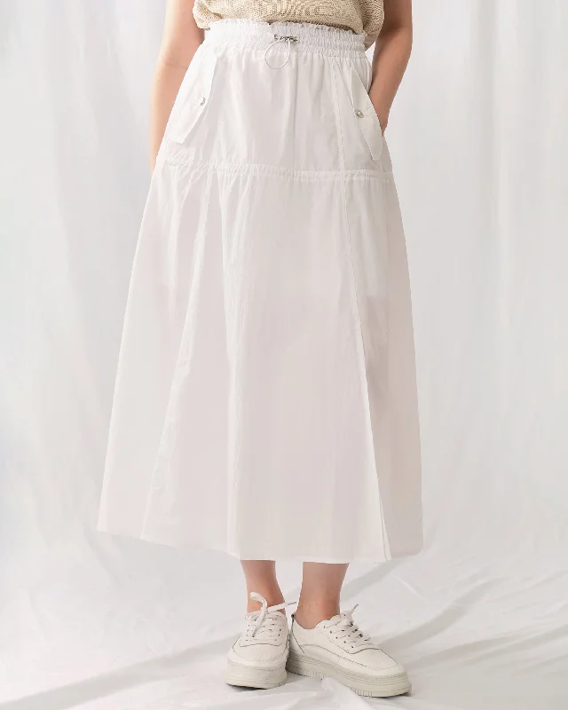 Aly Pocket Maxi Skirt pleated skirt texture