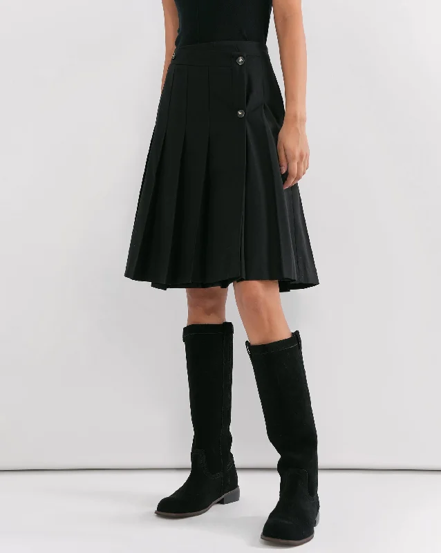 Brittni Wrap Midi Skirt chiffon skirt lightweight