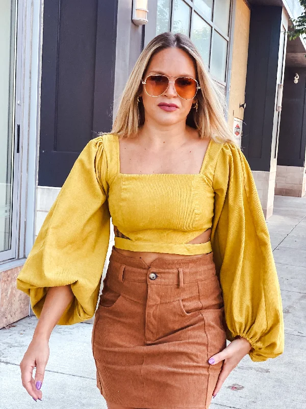 Brown With Envy Skirt ruffled skirt detail