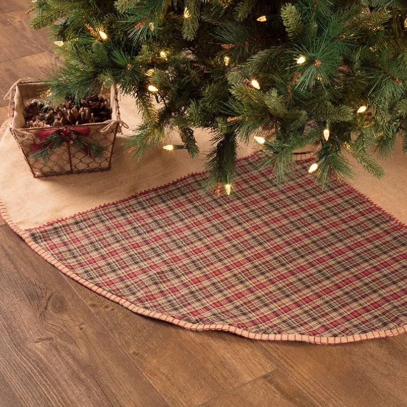 Clement Christmas Tree Skirt 55 VHC Brands linen skirt relaxed
