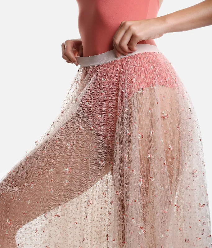 Double Layered Long Tulle Skirt - MEADOW leather skirt sleek