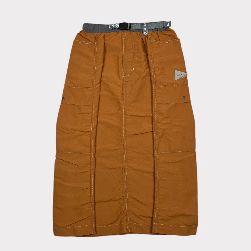Gramicci x And Wander Voyager Skirt Ripstop Orange casual skirt length