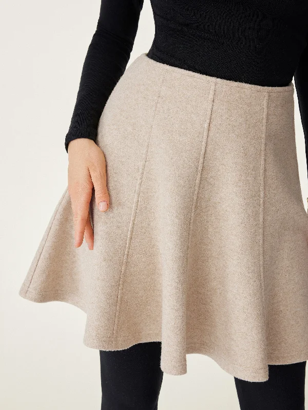 High Waisted Flare Hem Mini Skirt wrap skirt elegant
