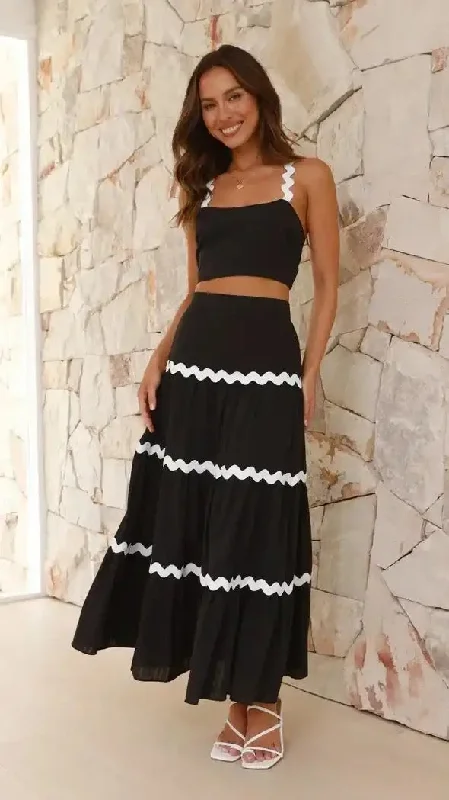 Leh Summer Set of Top with Skirt corduroy skirt textured