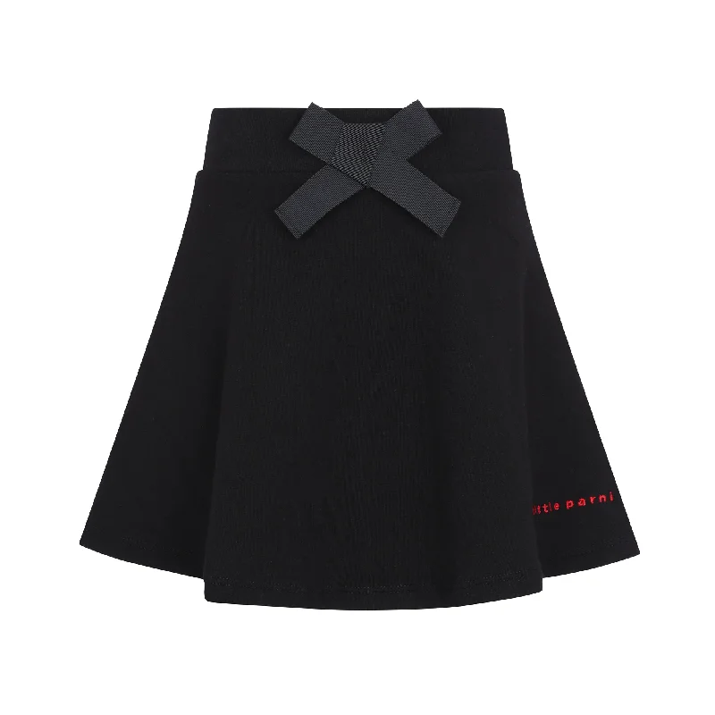 Little Parni Black Logo Skirt modal blend skirt
