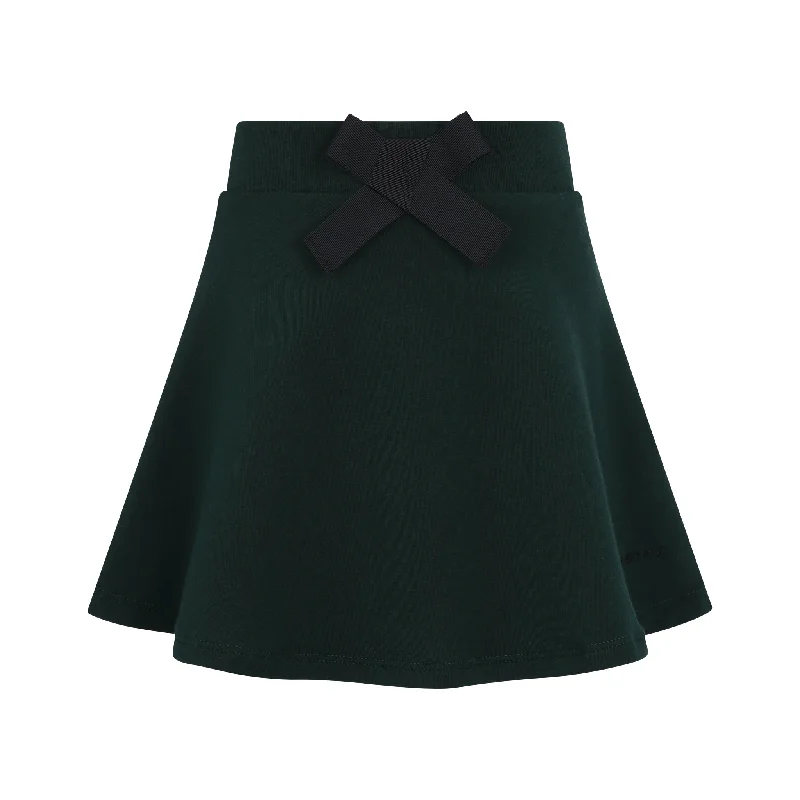 Little Parni Green Logo Skirt leather skirt refined
