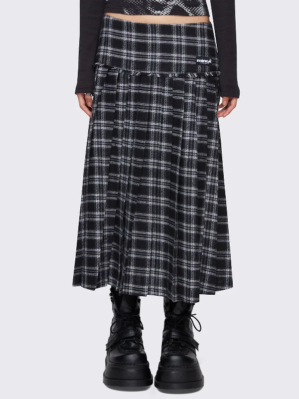 Melanie Plaid Midi Skirt wrap skirt elegant