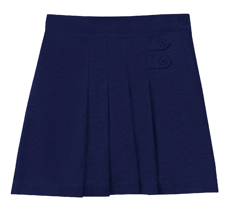 Navy Tab Skort velvet skirt rich