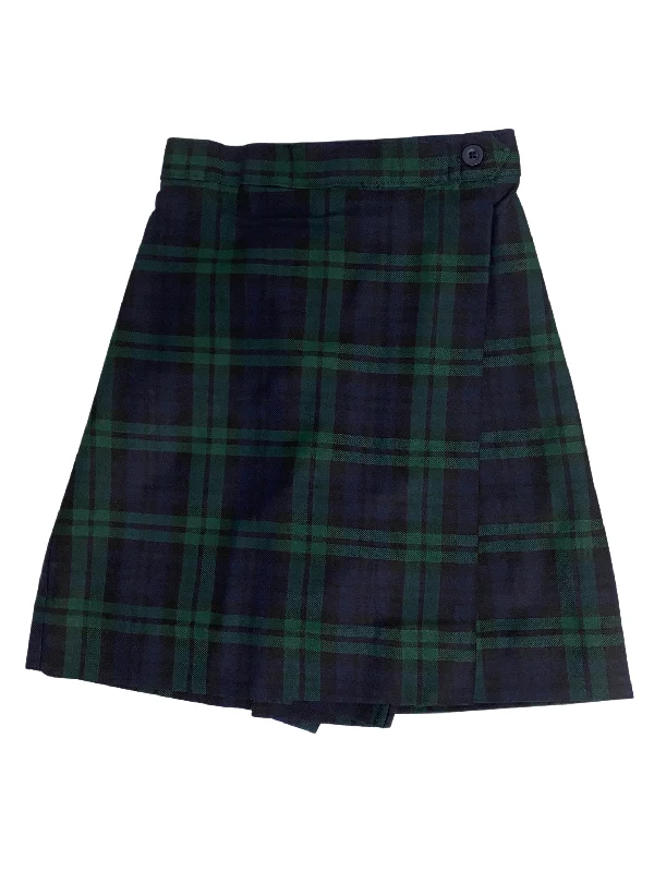 Green & Navy Plaid Flap Skort athletic skirt fit