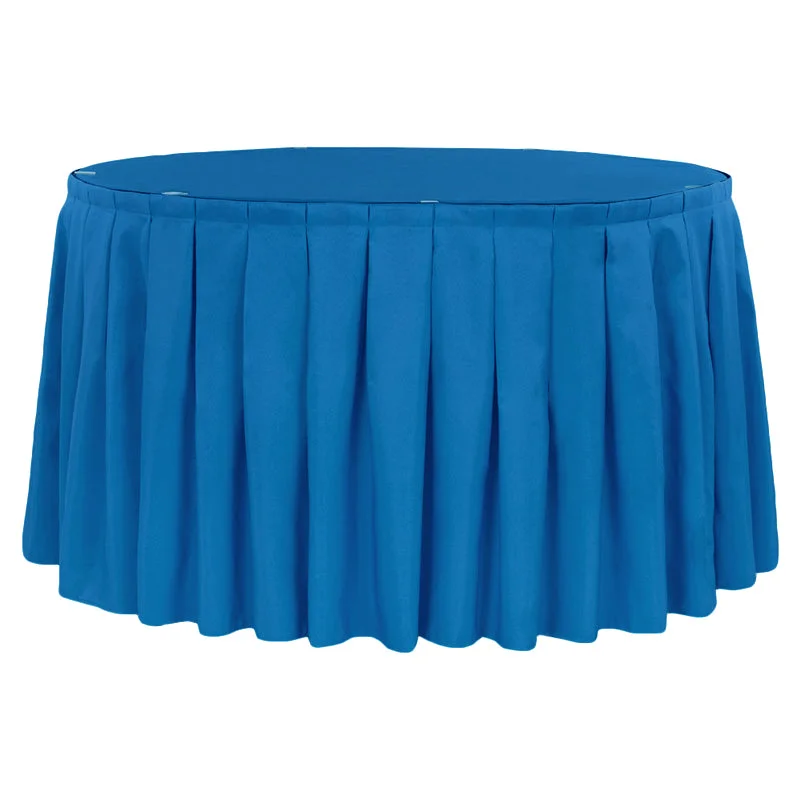 Polyester 21ft Table Skirt - Royal Blue floral skirt print