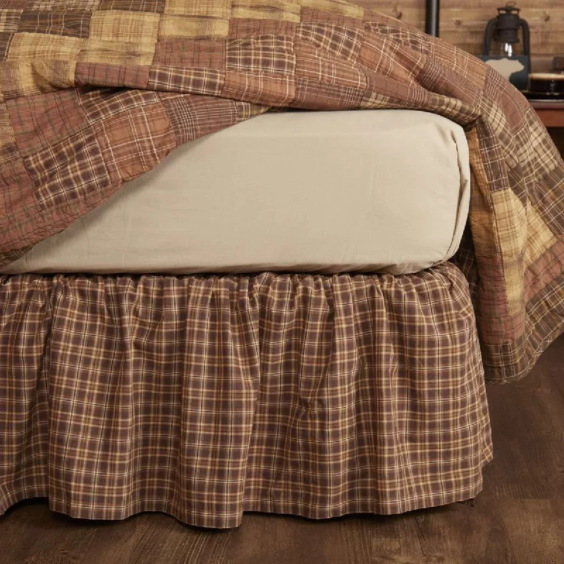 Prescott Bed Skirts Dark Brown, Light Tan, Creme VHC Brands lace skirt romantic
