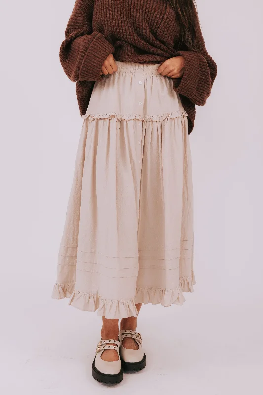 Promises To Keep Skirt silk skirt lustrous