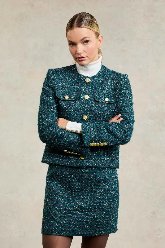 Regency Skirt (Emerald Boucle) summer skirt style
