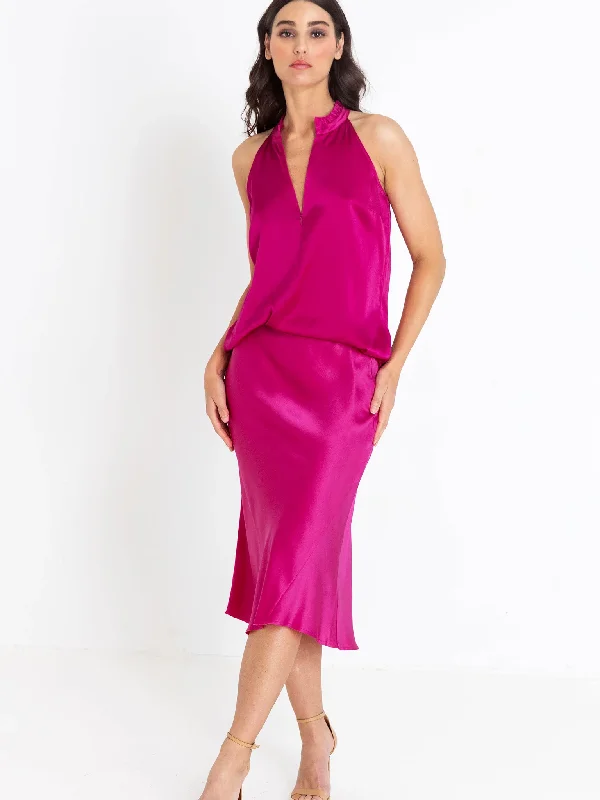 S111c GoSilk Go Luxe Bias Skirt chiffon skirt delicate