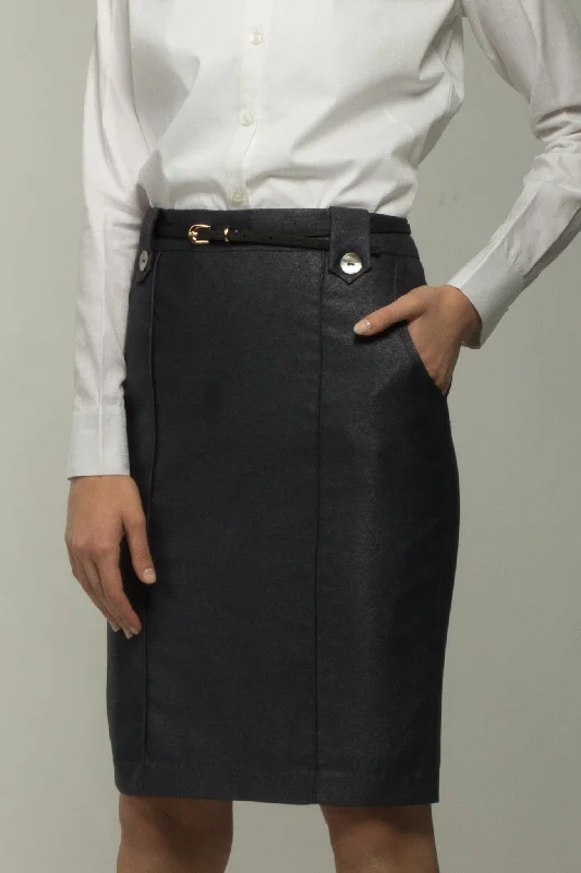 Steele Pocketed Skirt denim skirt classic