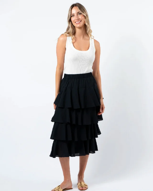 Stella and Gemma Nelly Skirt Black denim skirt trendy