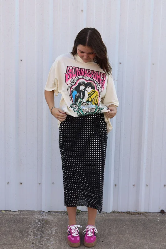 Steve Madden: Emi Skirt in Black chiffon skirt flowing