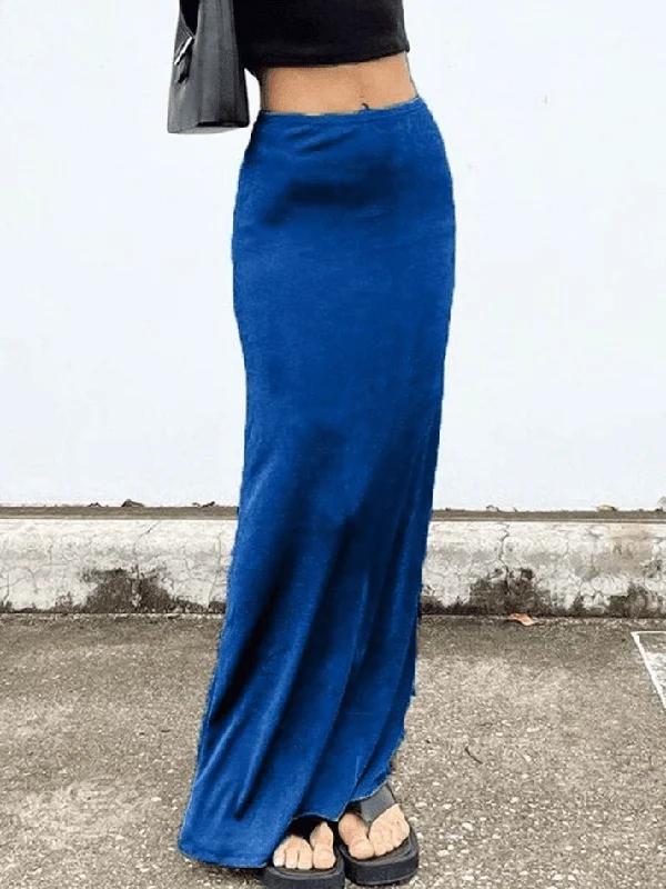 Stretchy Y2K Maxi Skirt summer skirt style