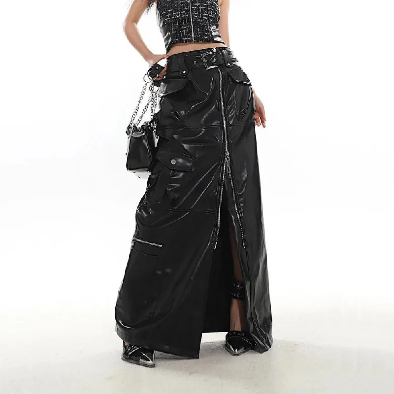 Stylish and Versatile Leather Skirt for Women wool skirt warm