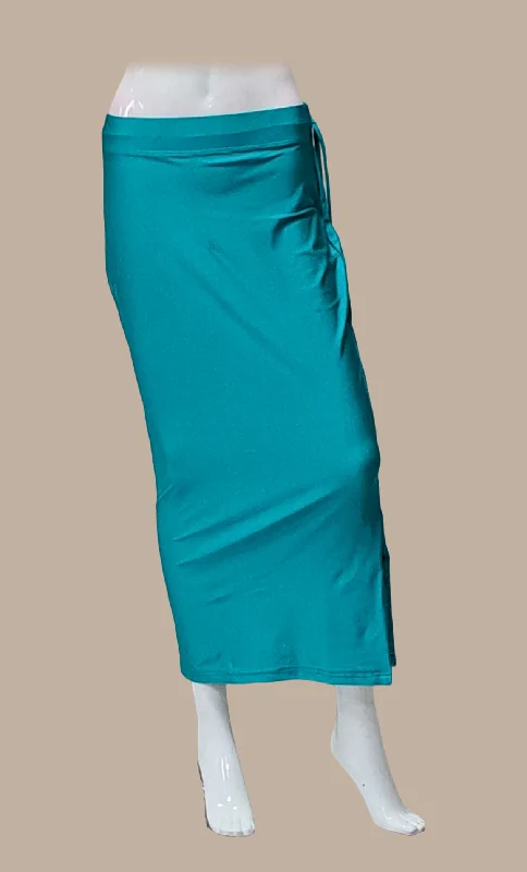 Teal Shape Wear Under Skirt chiffon skirt flowing