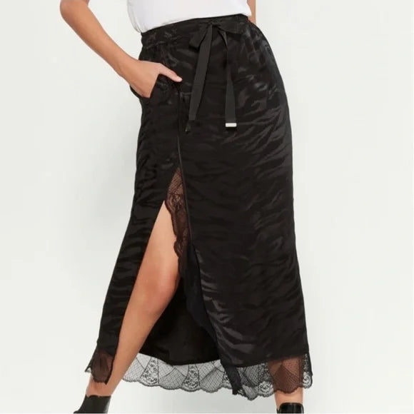 Zadig & Voltaire Jillian Tiger Print Skirt wool skirt sturdy